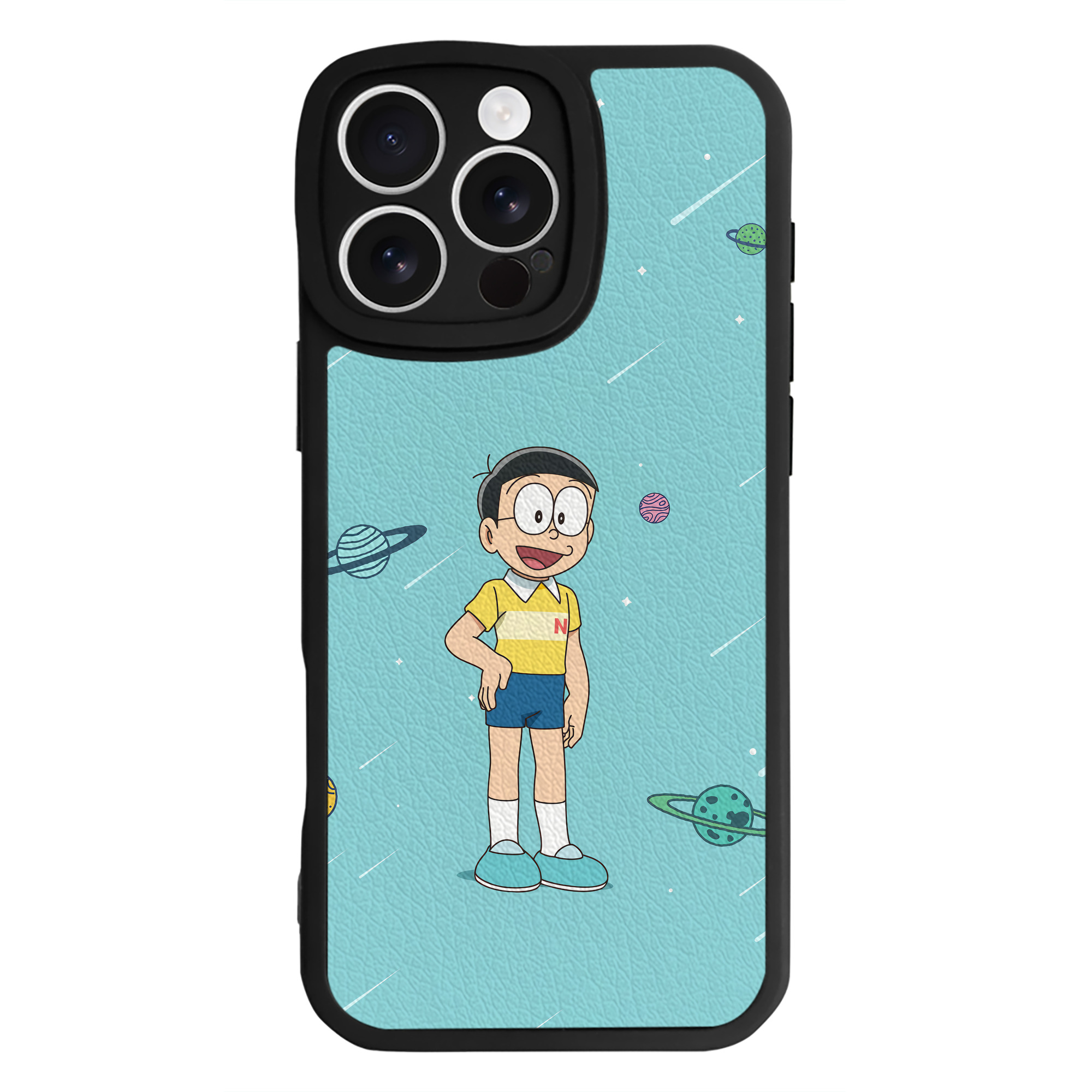 （画像用） ドラえもん Doraemon 【iPhone 16シリーズ対応】シリコンスマホケース（レザー調） 材質：シリコン